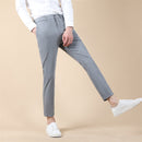 Summer Thin Cropped Men's Suit Pants Pencil Pants Solid Color Breathable