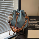 One-shoulder Cross Body Bucket Bag Portable