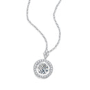 Touch - A Fashionable And Trendy Jewelry Necklace Pendant Set With 1-carat Moissanite S925 Sterling Silver And Platinum Plating
