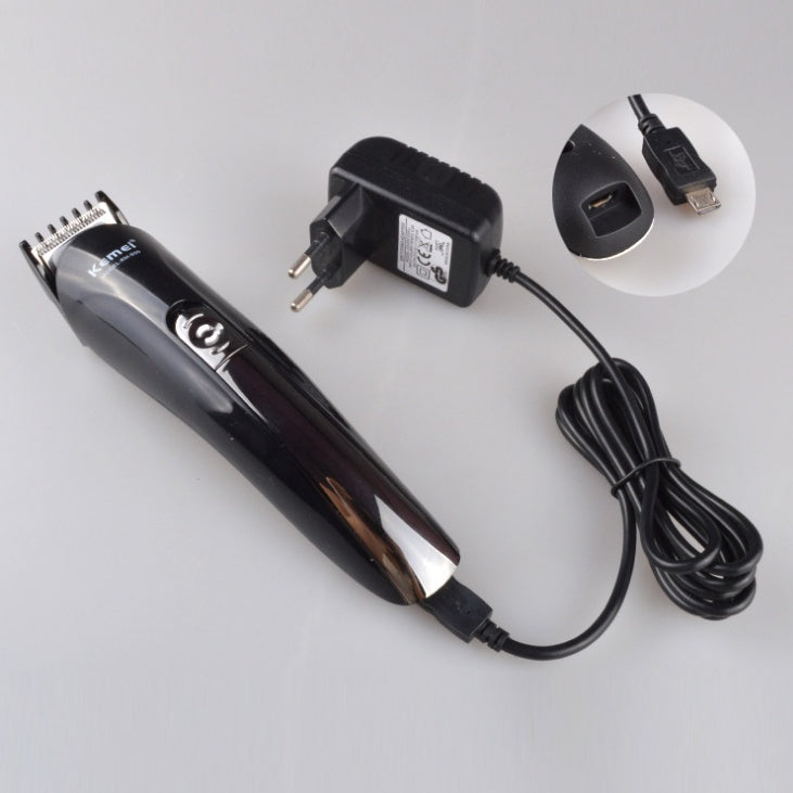 Kemei 6 in 1 Rechargeable Hair Trimmer Titanium Hair Clipper Electric Shaver Beard Trimmer Men Styling Tools Shaving Machine 600