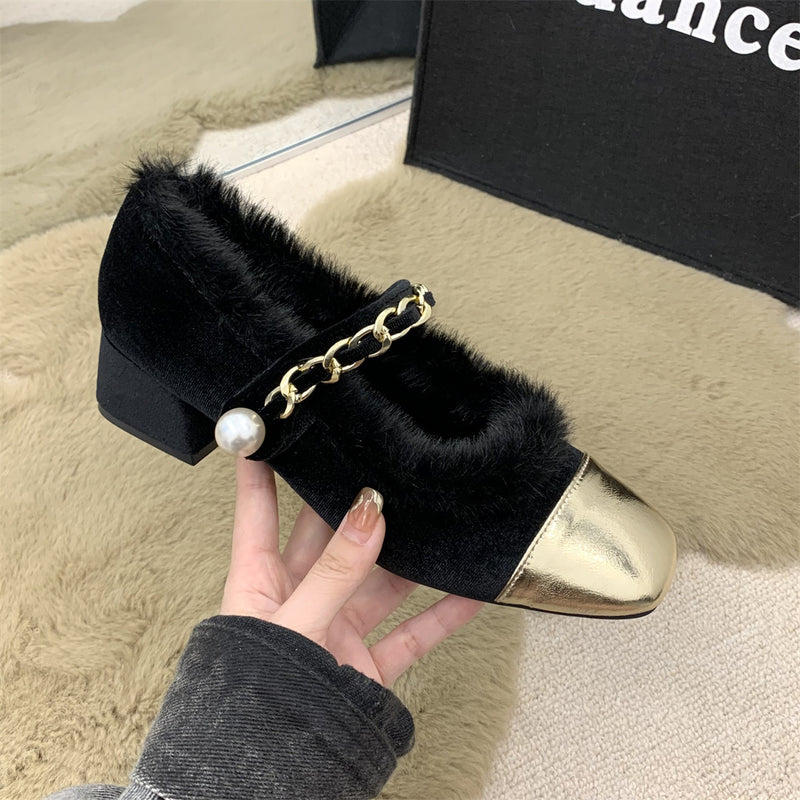 Women's Shoes With Thick Heel And Shallow Mouth