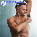 1Pc 2 In 1 Electric Body Trimmer For Men Cordless Beard Groin Ball Pubic Hair Shaver IPX7 Waterproof Razor With LED Light LCD Display Guard Comb Shaving Head