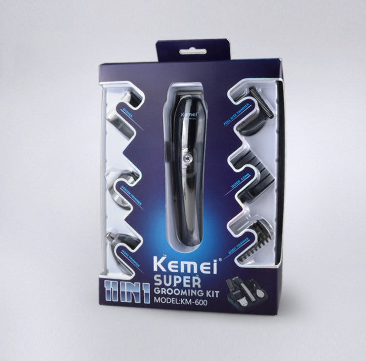 Kemei 6 in 1 Rechargeable Hair Trimmer Titanium Hair Clipper Electric Shaver Beard Trimmer Men Styling Tools Shaving Machine 600