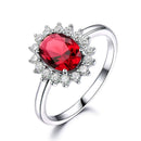 Blue Moissanite Women's Ring All-matching