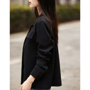 Casual Versatile Minimalist Cotton Baseball Collar Modern Jacket Coat Women&