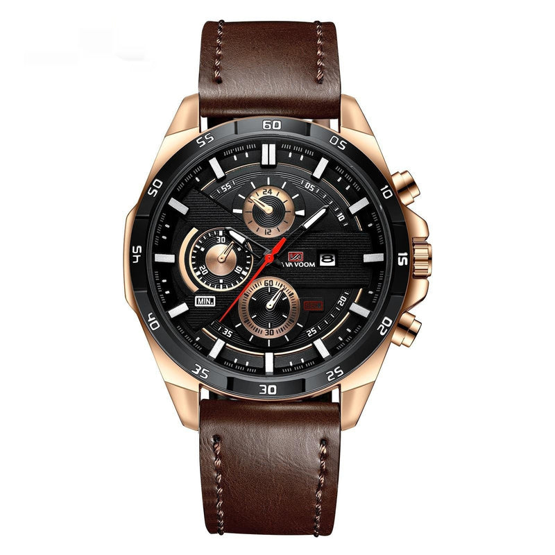 Business Calendar Waterproof Multifunctional Decorative Casual Quartz Watch