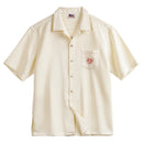 Bamboo Pattern Cuban Collar Shirt For Men