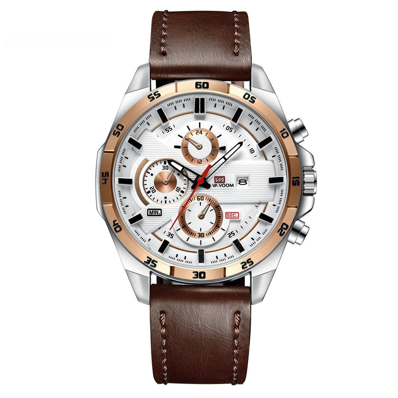 Business Calendar Waterproof Multifunctional Decorative Casual Quartz Watch