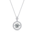 Touch - A Fashionable And Trendy Jewelry Necklace Pendant Set With 1-carat Moissanite S925 Sterling Silver And Platinum Plating