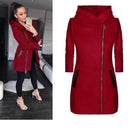 Ladies plus fleece sweater women autumn and winter fashion side zipper coat jacket